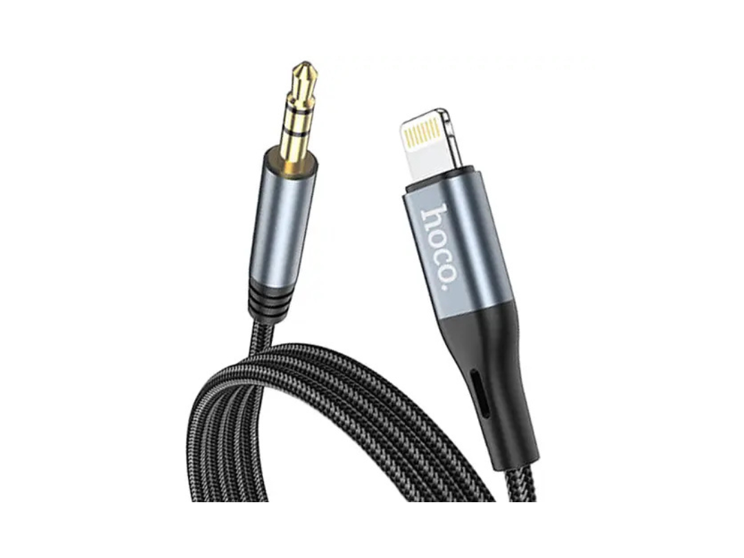 Hoco Lightning to AUX Digital audio conversion cable DUP03 1m Black Hoco Lightning to AUX Digital audio conversion cable DUP03 1m Black